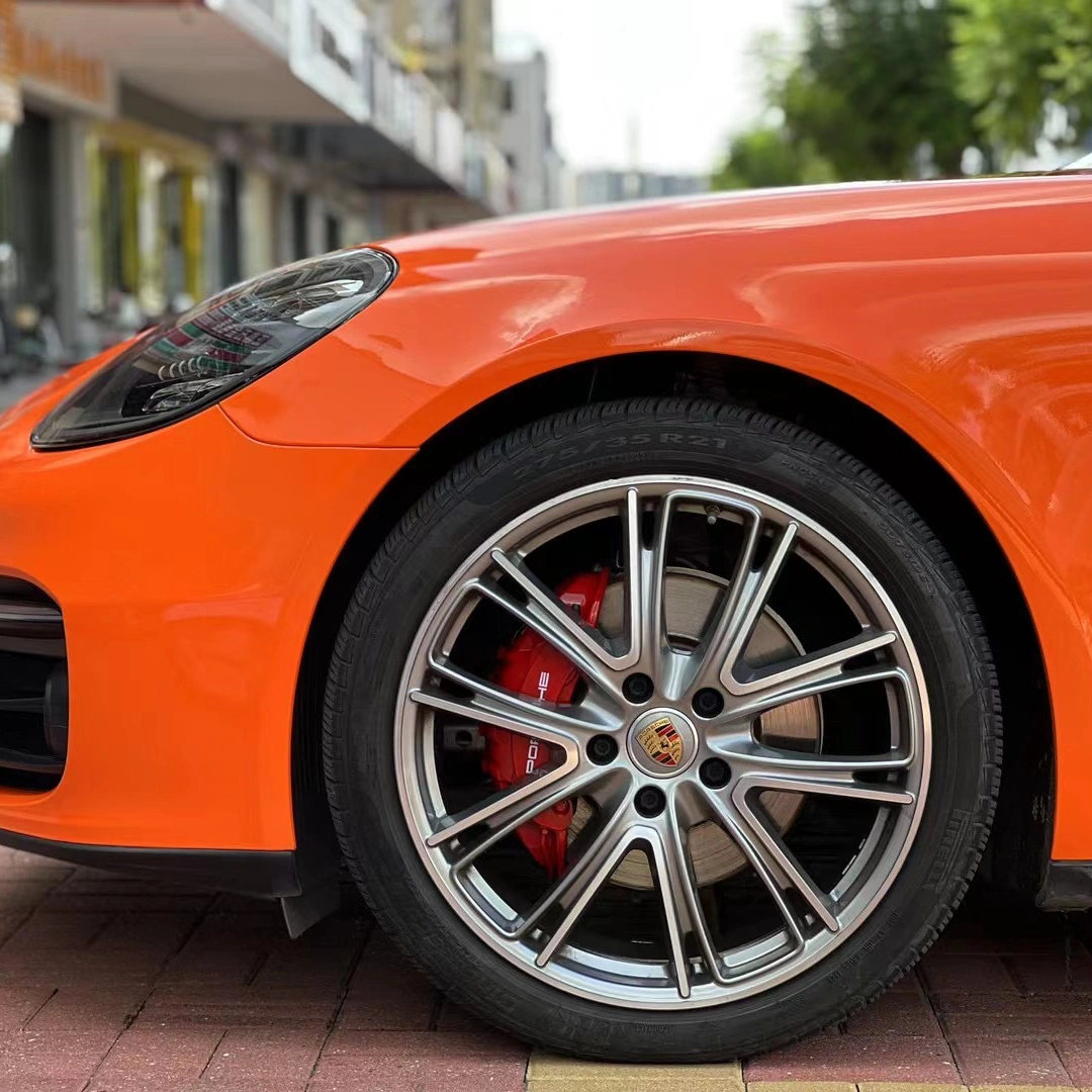 Glossy Pearl Orange Car Vinyl Wrap