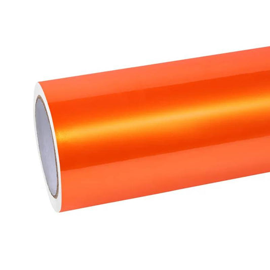 Glossy Pearl Orange Car Vinyl Wrap
