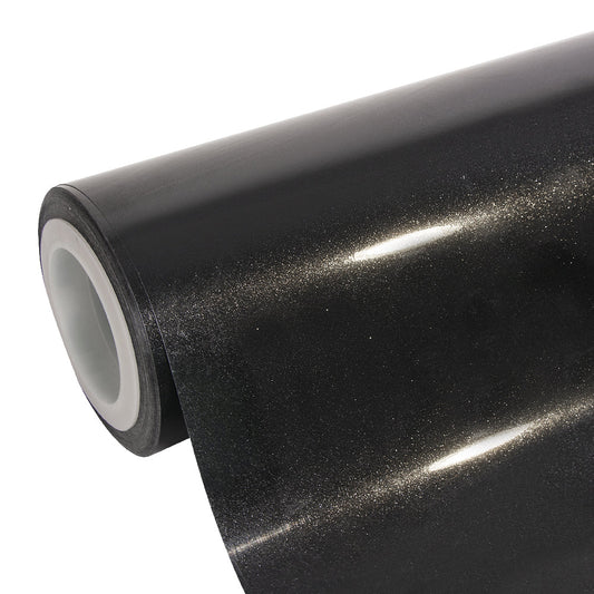 Glitter Metallic Spider Black Vinyl Wrap