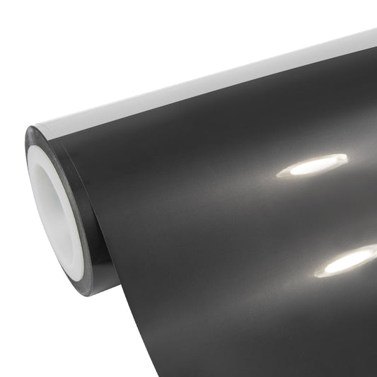 Glossy Metallic Silver Gray Vinyl Wrap