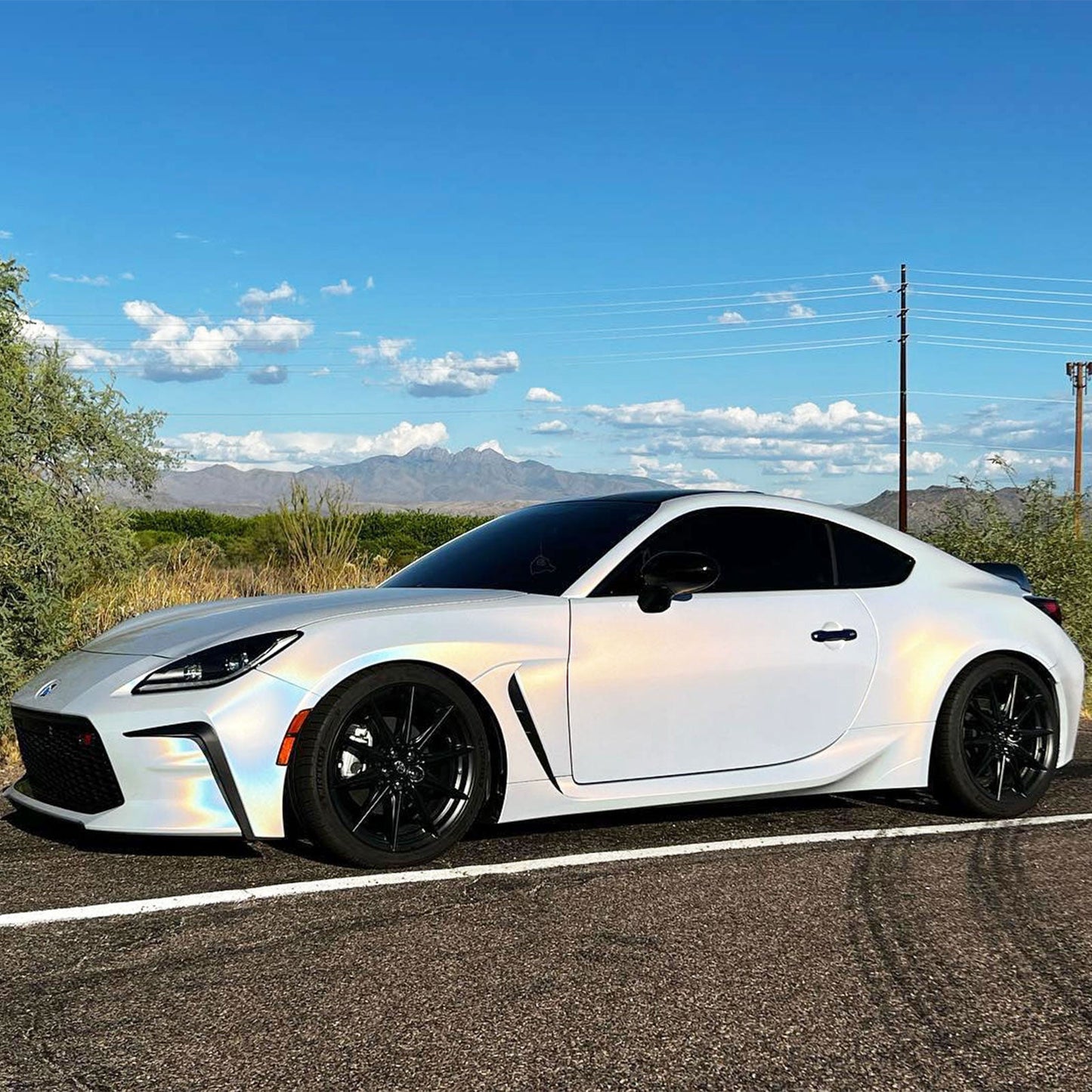 Rainbow Metallic Majestic White Color Paint Protection Film（PPF）