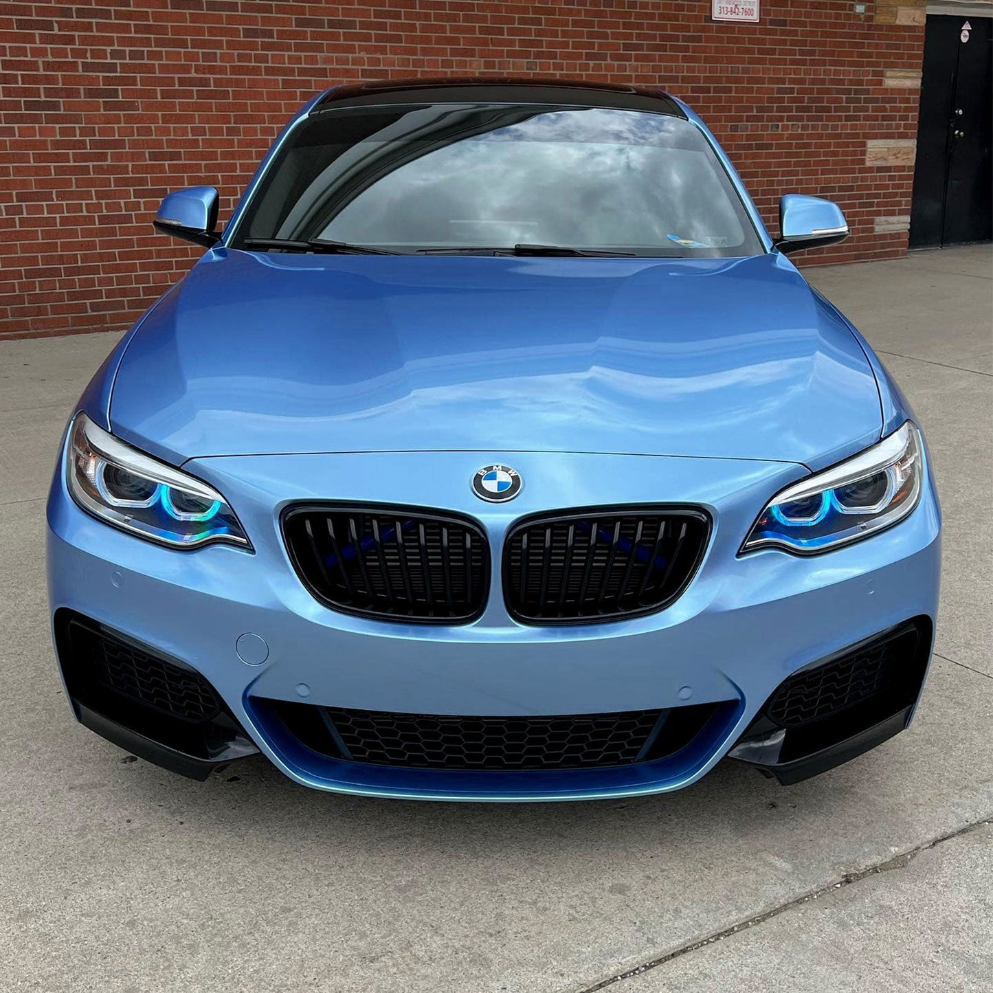 Glossy Metallic Silver Lake Blue Color Paint Protection Film（PPF）
