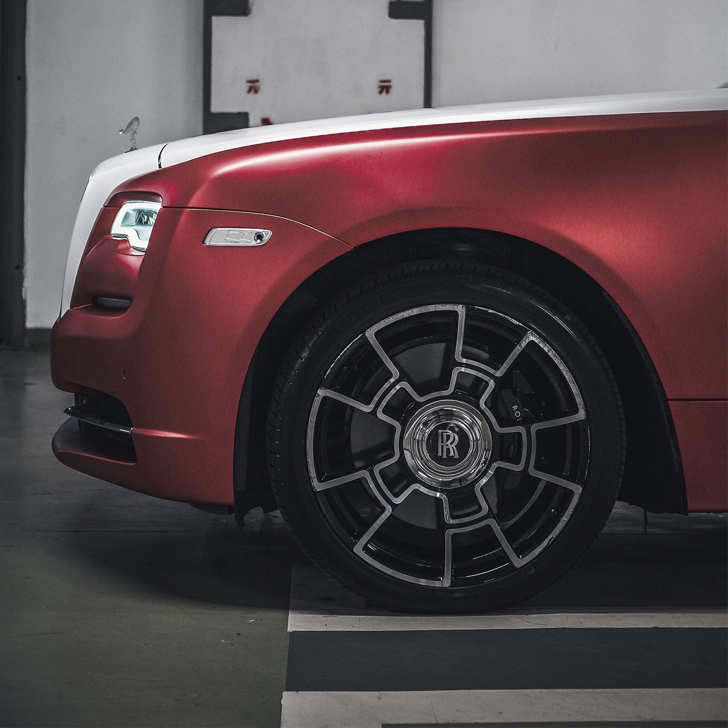 Satin Chrome Crimson Red Color Paint Protection Film (PPF)