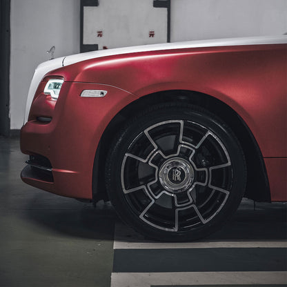 Satin Chrome Crimson Red Color Paint Protection Film (PPF)