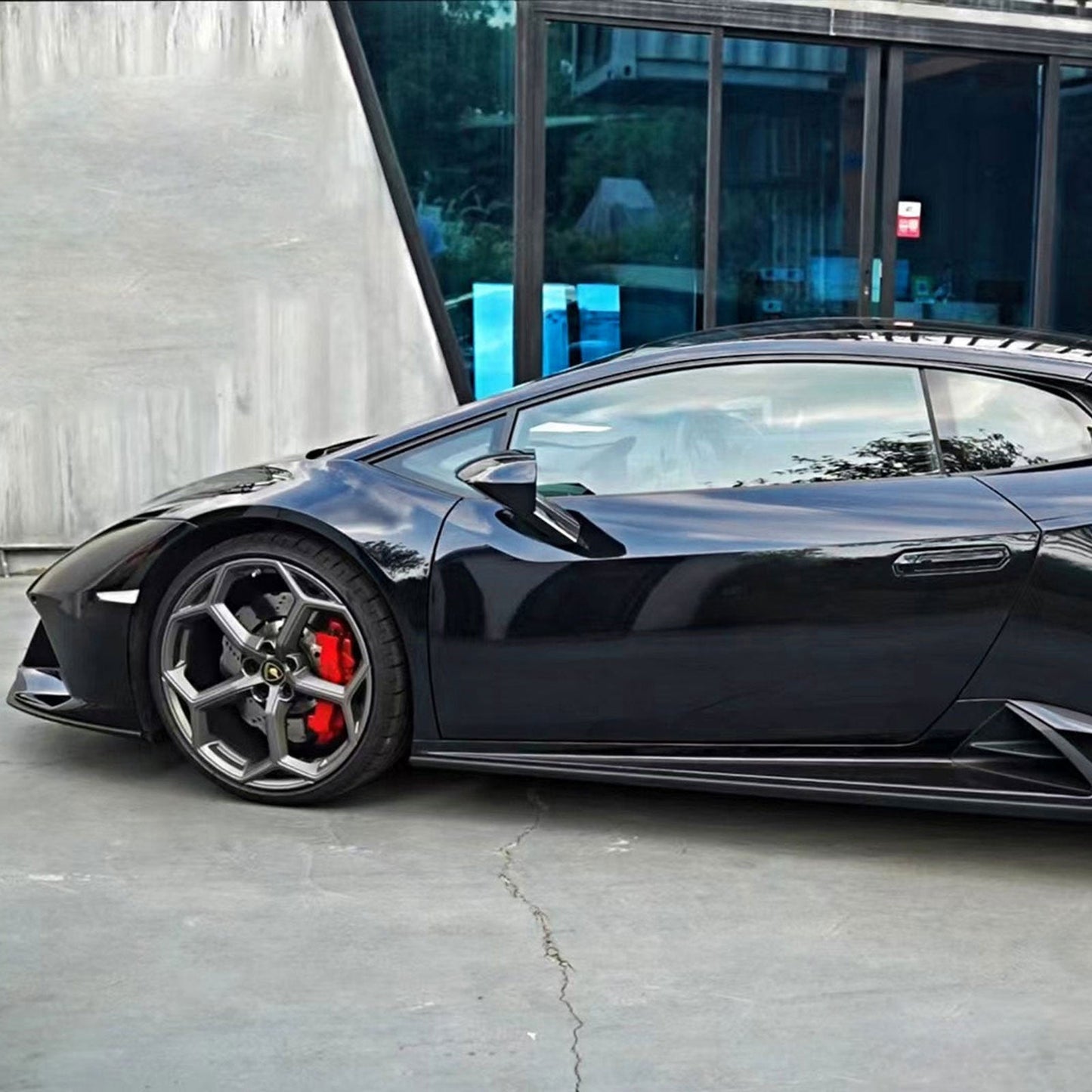 Glossy Metallic Glitter Black Blue Color Paint Protection Film（PPF）