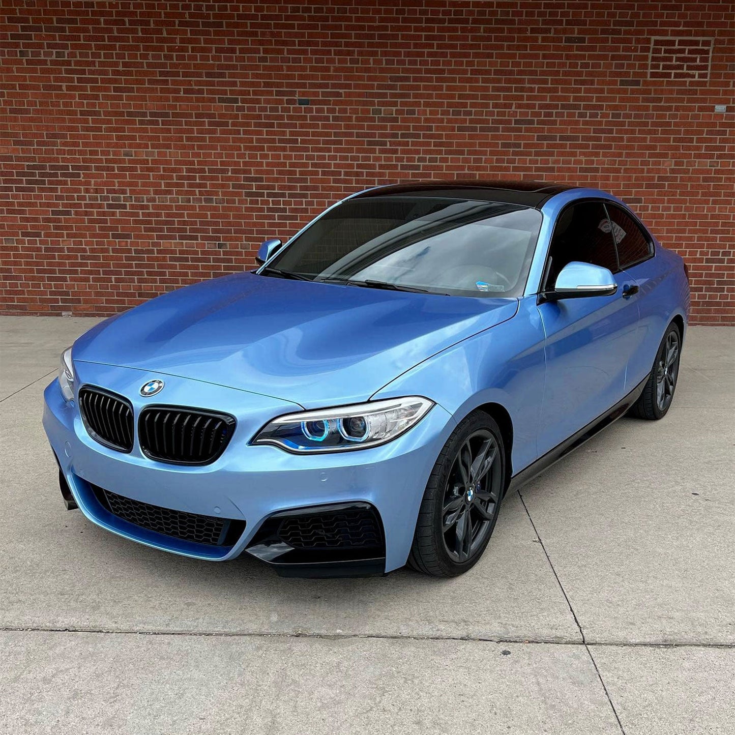 Glossy Metallic Silver Lake Blue Color Paint Protection Film（PPF）