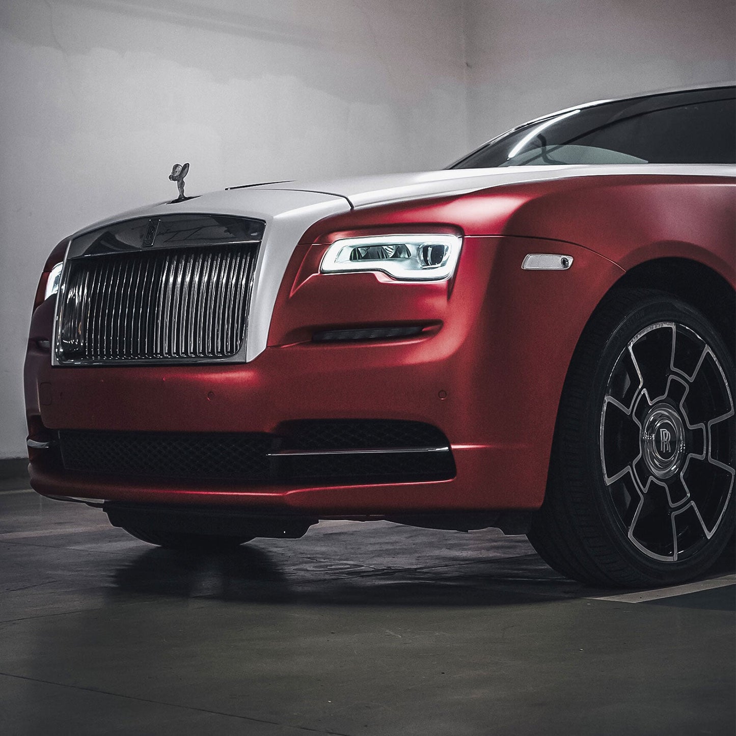 Satin Chrome Crimson Red Color Paint Protection Film (PPF)