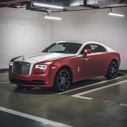 Satin Chrome Crimson Red Color Paint Protection Film (PPF)