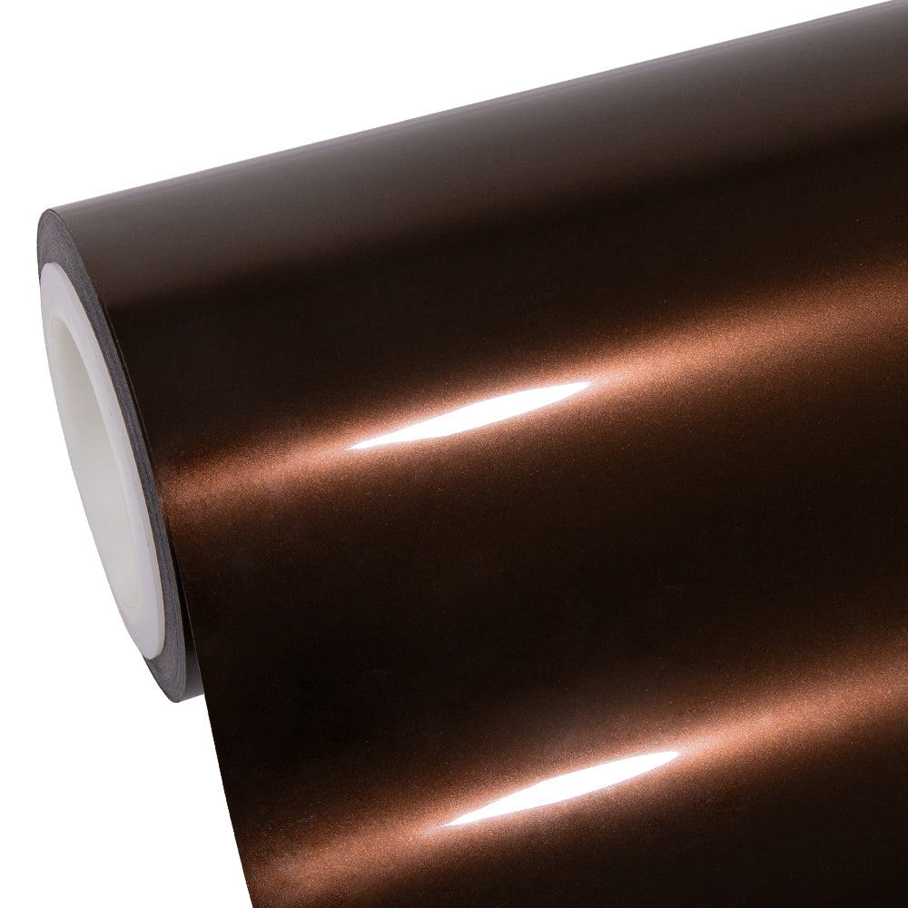 Glossy Metallic Mocha Brown wrap roll