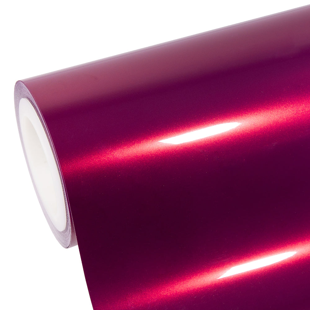 Glossy Metallic Rich Maroon wrap roll