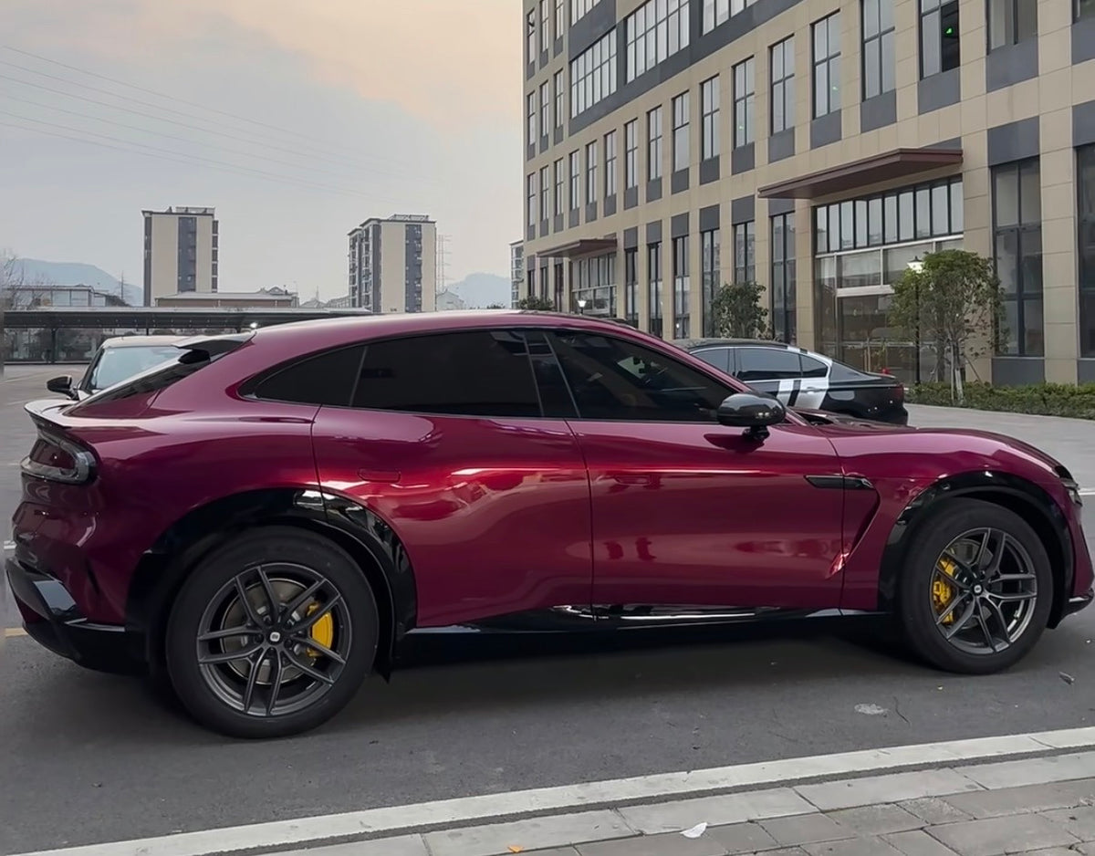 Glossy Metallic Rich Maroon Vinyl Wrap