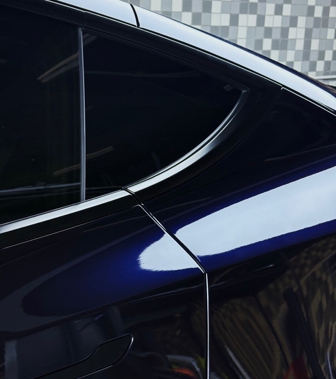 Glossy Metallic Glitter Black Blue Color Paint Protection Film（PPF）