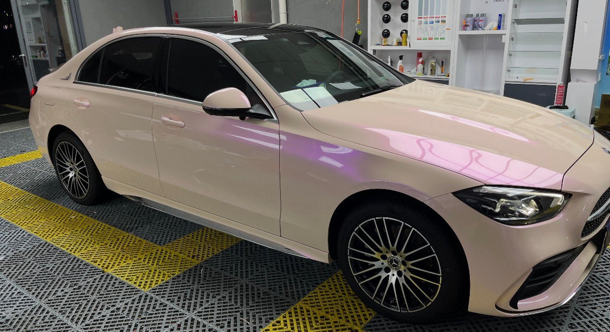 Candy Metallic Pink White Color Paint Protection Film（PPF）