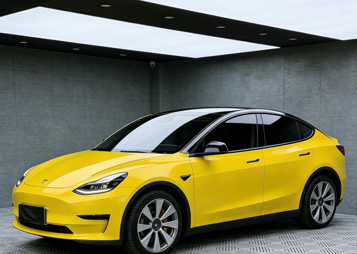 High Glossy Racing Yellow Color Paint Protection Film（PPF）