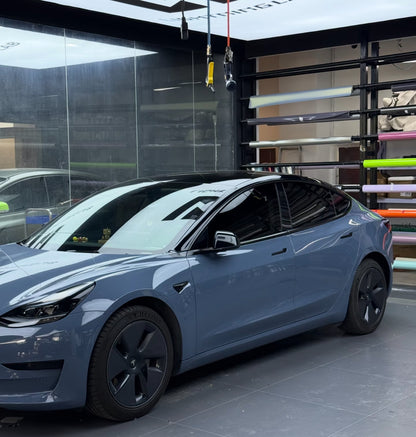 High Glossy Slate Gray Vinyl Wrap