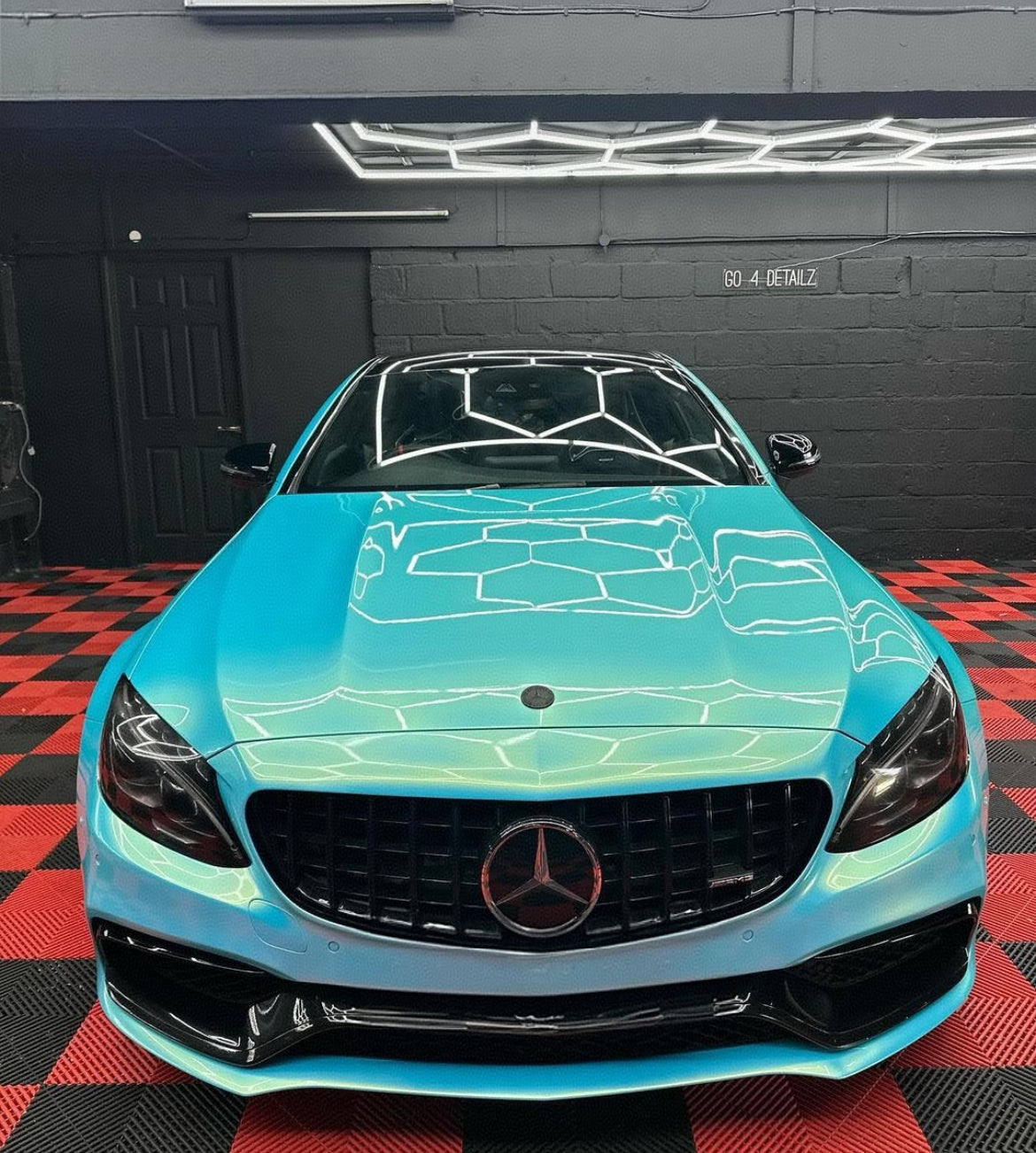 Candy Metallic Neon Light Blue Vinyl Wrap