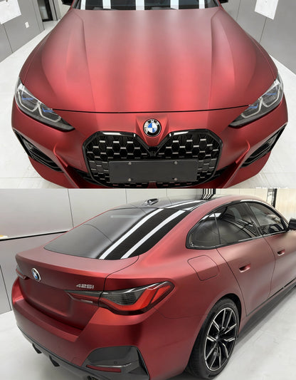 Glossy Metallic Raspberry Red Vinyl Wrap