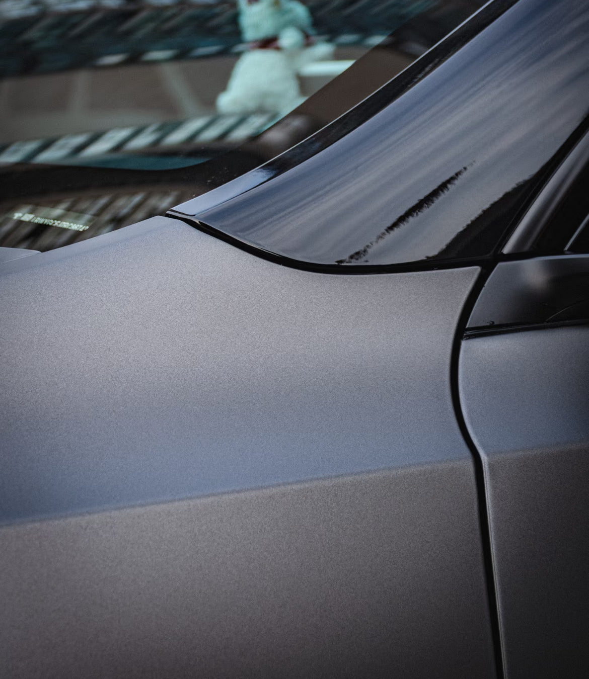 Matte Metallic Gray Vinyl Wrap