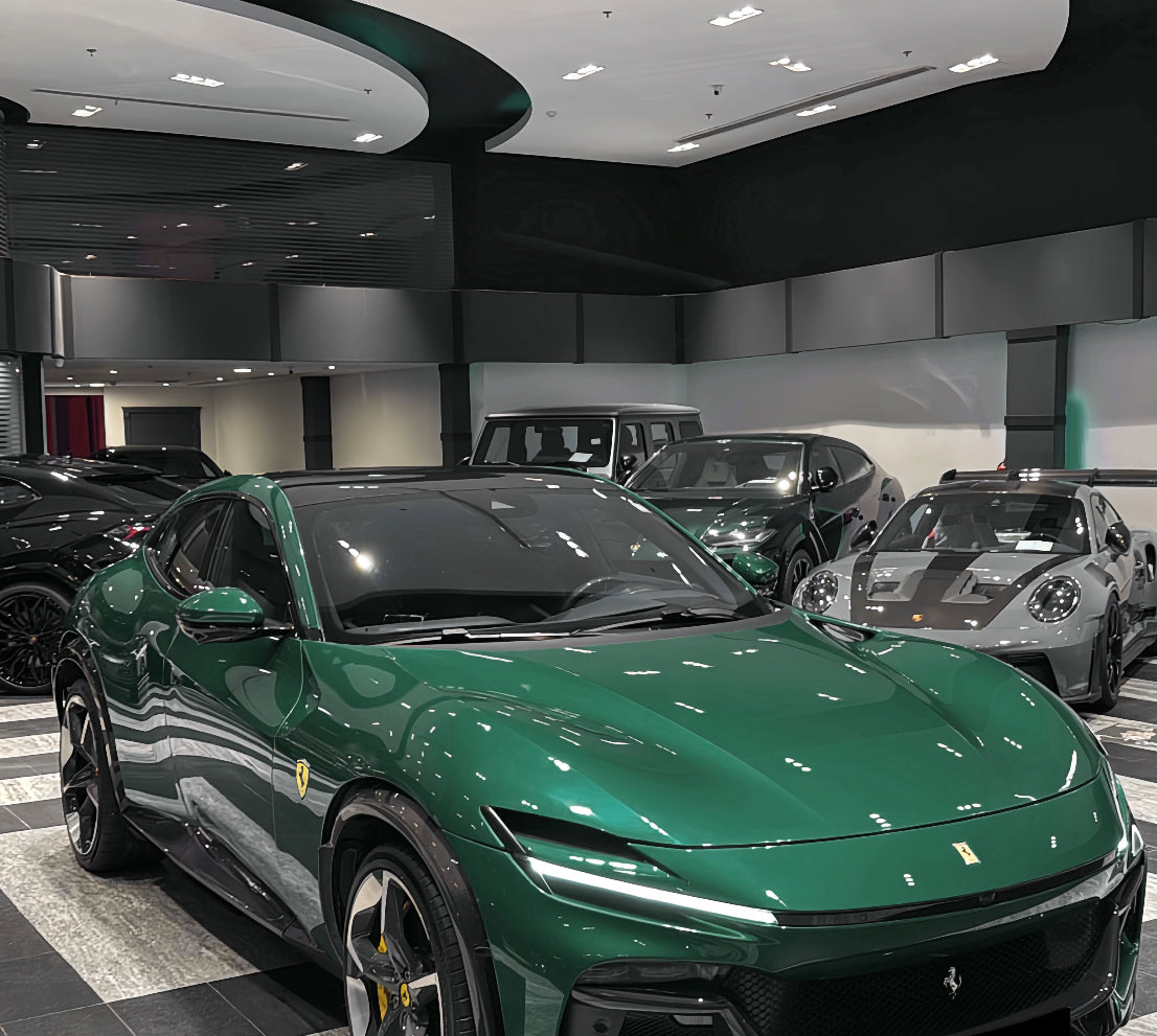 Glossy Metallic La Salle Green Vinyl Wrap