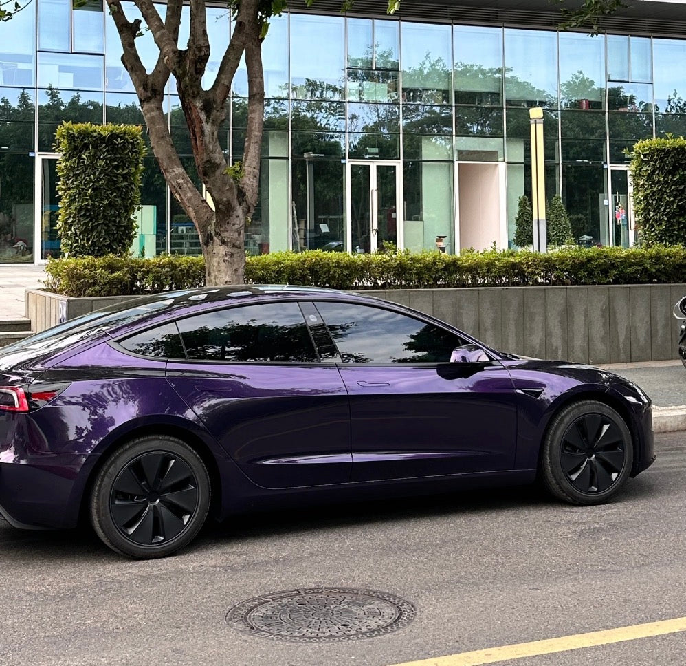 Glossy Metallic Midnight Purple Vinyl Wrap